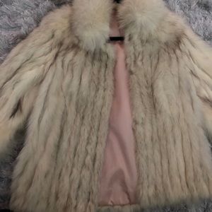 Vintage Real White Fur Coat